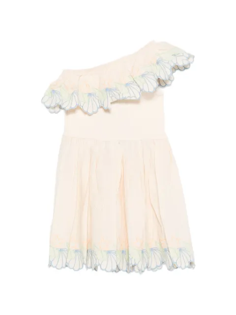 Molo one-shoulder ruffled-detail dress