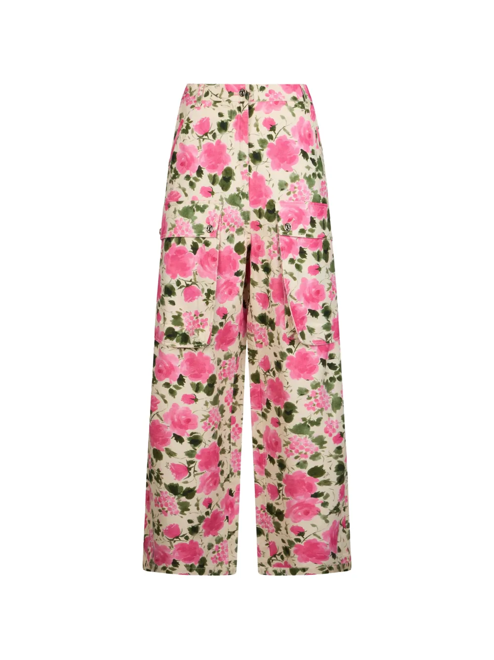 LIU JO floral-print cargo pants - Toni neutri