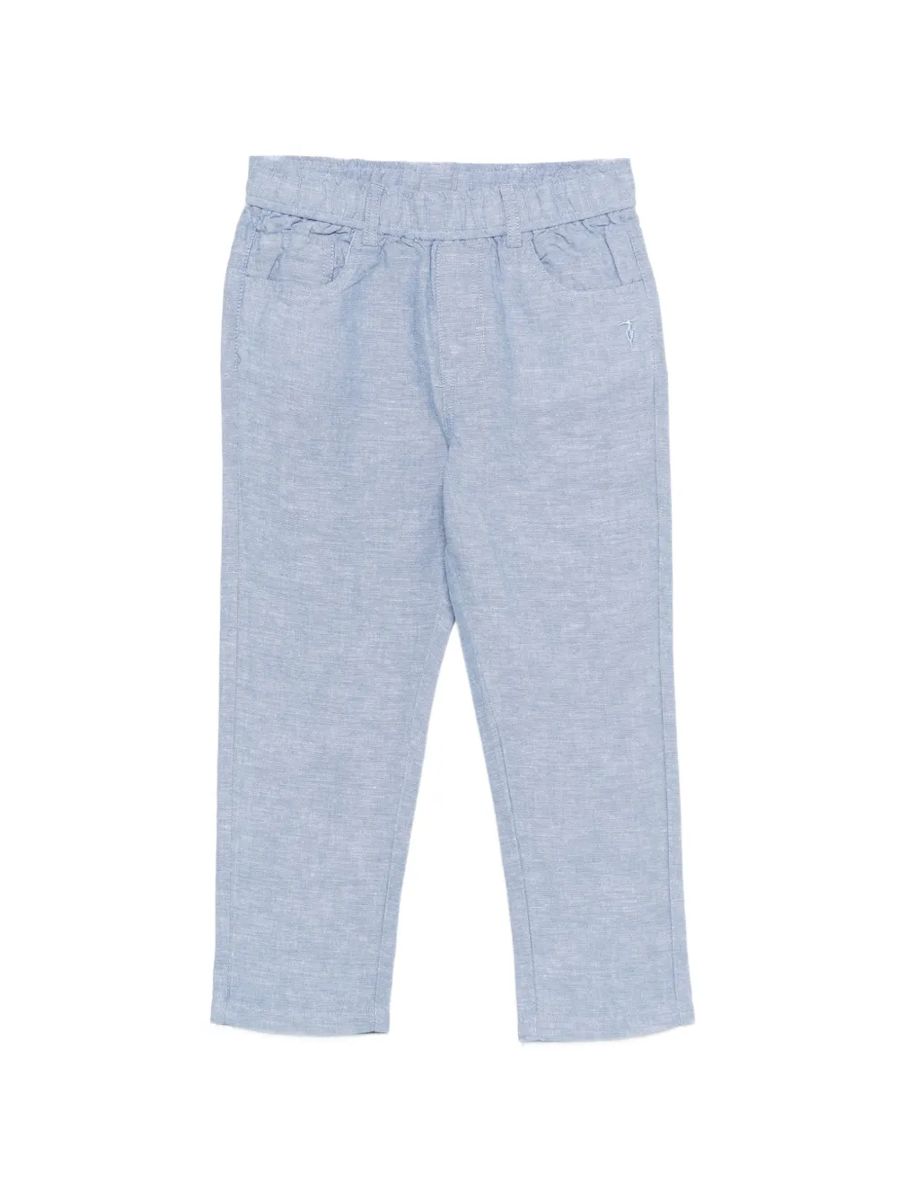 TRUSSARDI JUNIOR embroidered-detail trousers - Blu