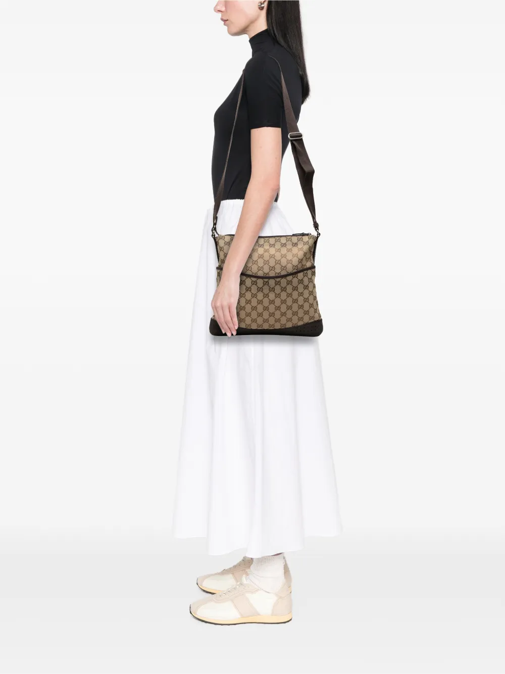 Gucci Pre-owned 2000-2015 GG Canvas Crossbody Bag in Brown, view 2
