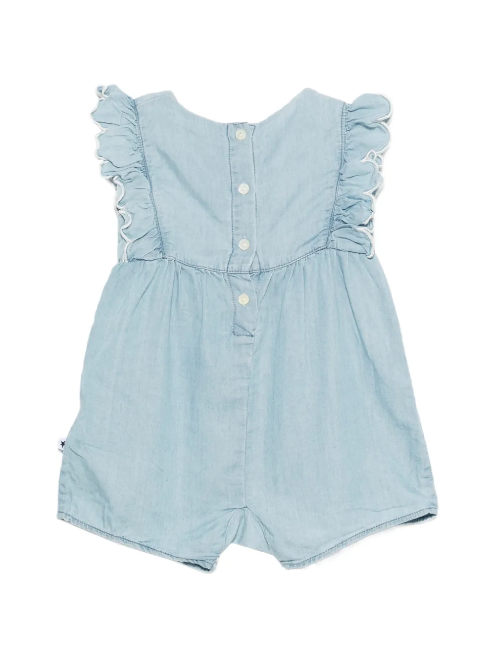  Molo Fernanda Ruffled-detail Romper - Blue 