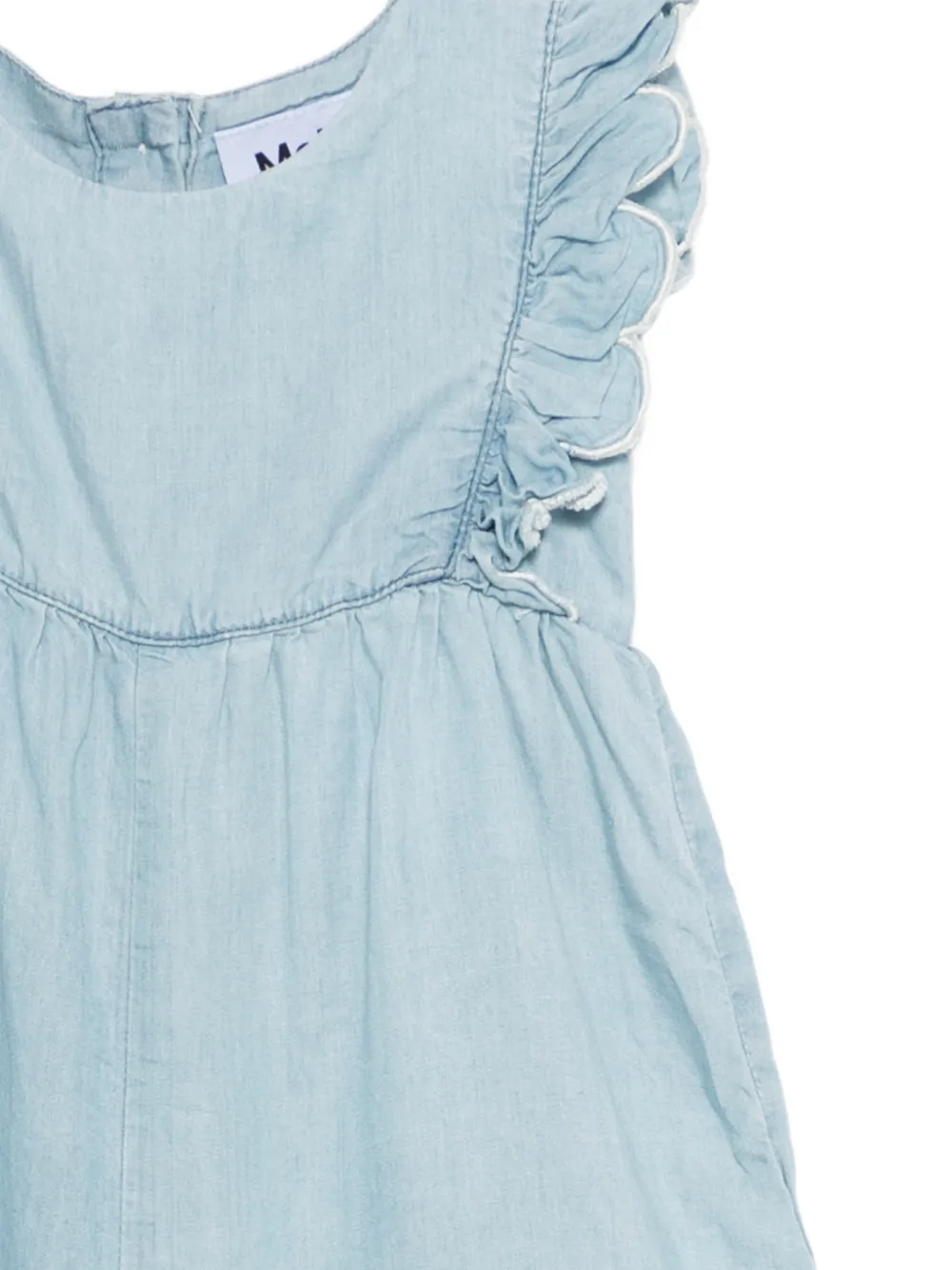  Molo Fernanda Ruffled-detail Romper - Blue 