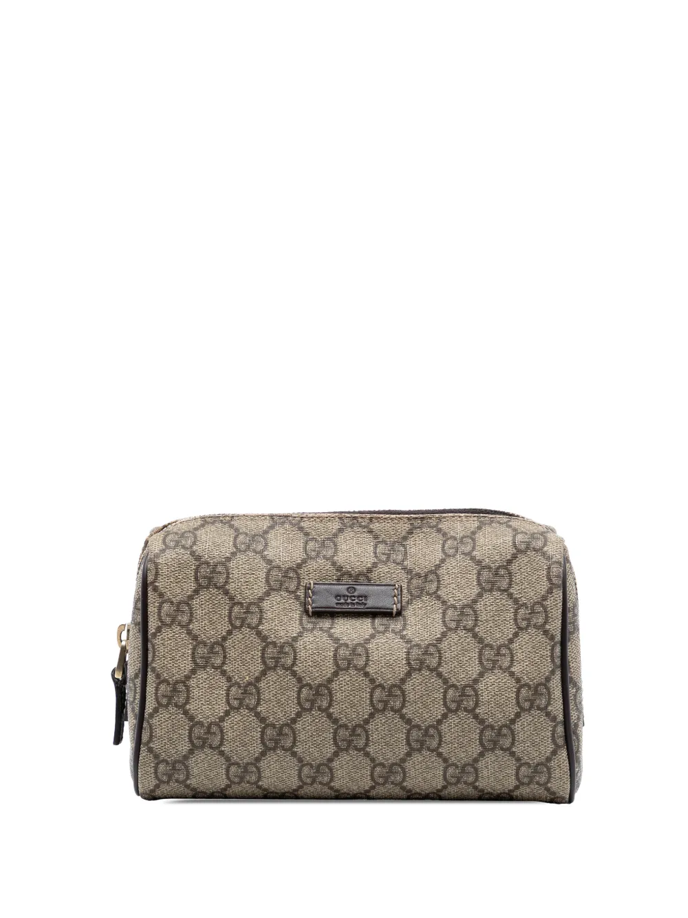 Gucci Pre-Owned 2016-2025 GG Supreme pouch - Marrone