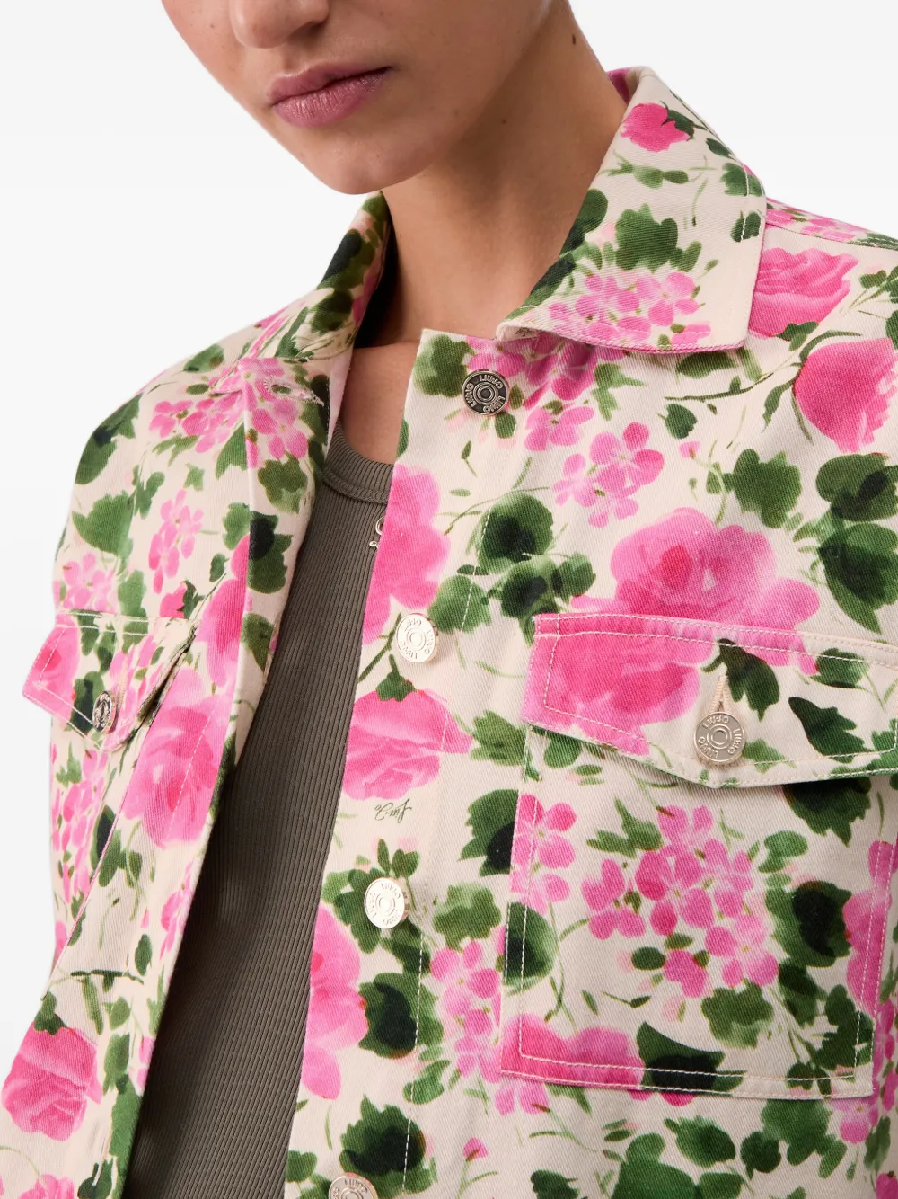 LIU JO Bodywarmer met bloemenprint Beige