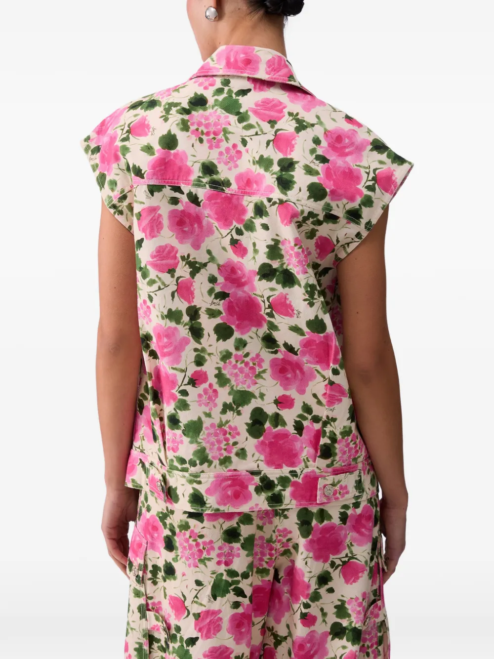 LIU JO Bodywarmer met bloemenprint Beige