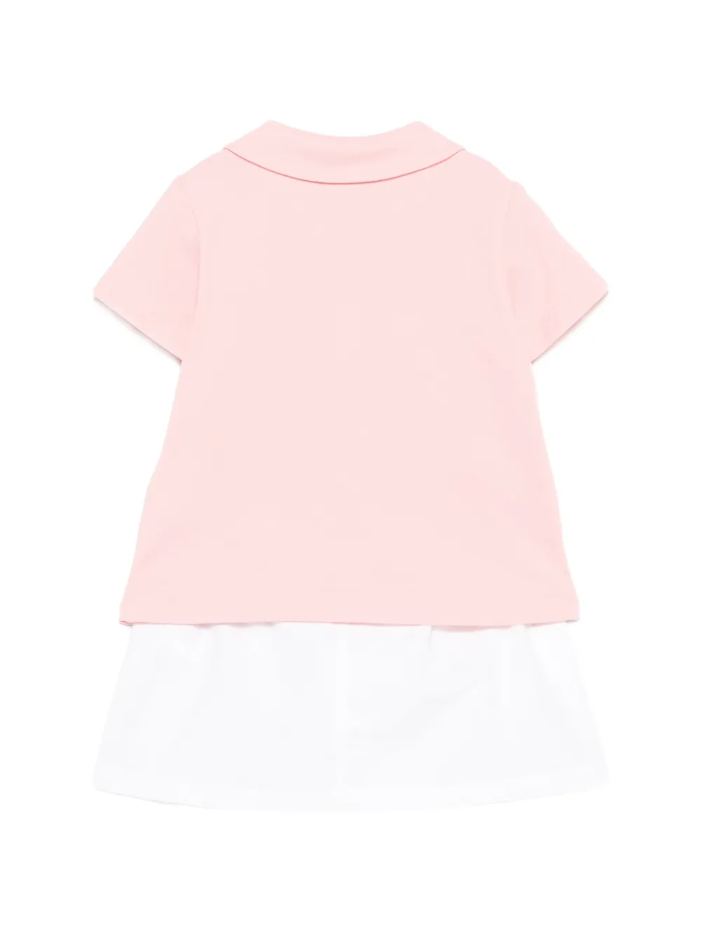 Moschino Kids Poloshirt en jurk met Peter Pan kraag en teddybeer Wit