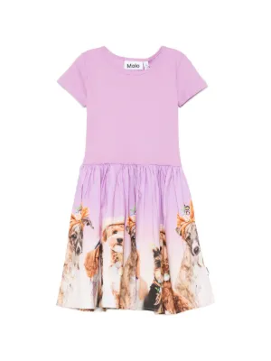 Givenchy Kids logo-studded Cotton Dress | Pink | FARFETCH