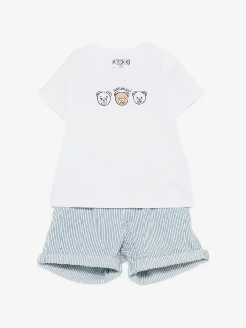 Moschino Kids Conjunto Teddy Bear com short e camiseta