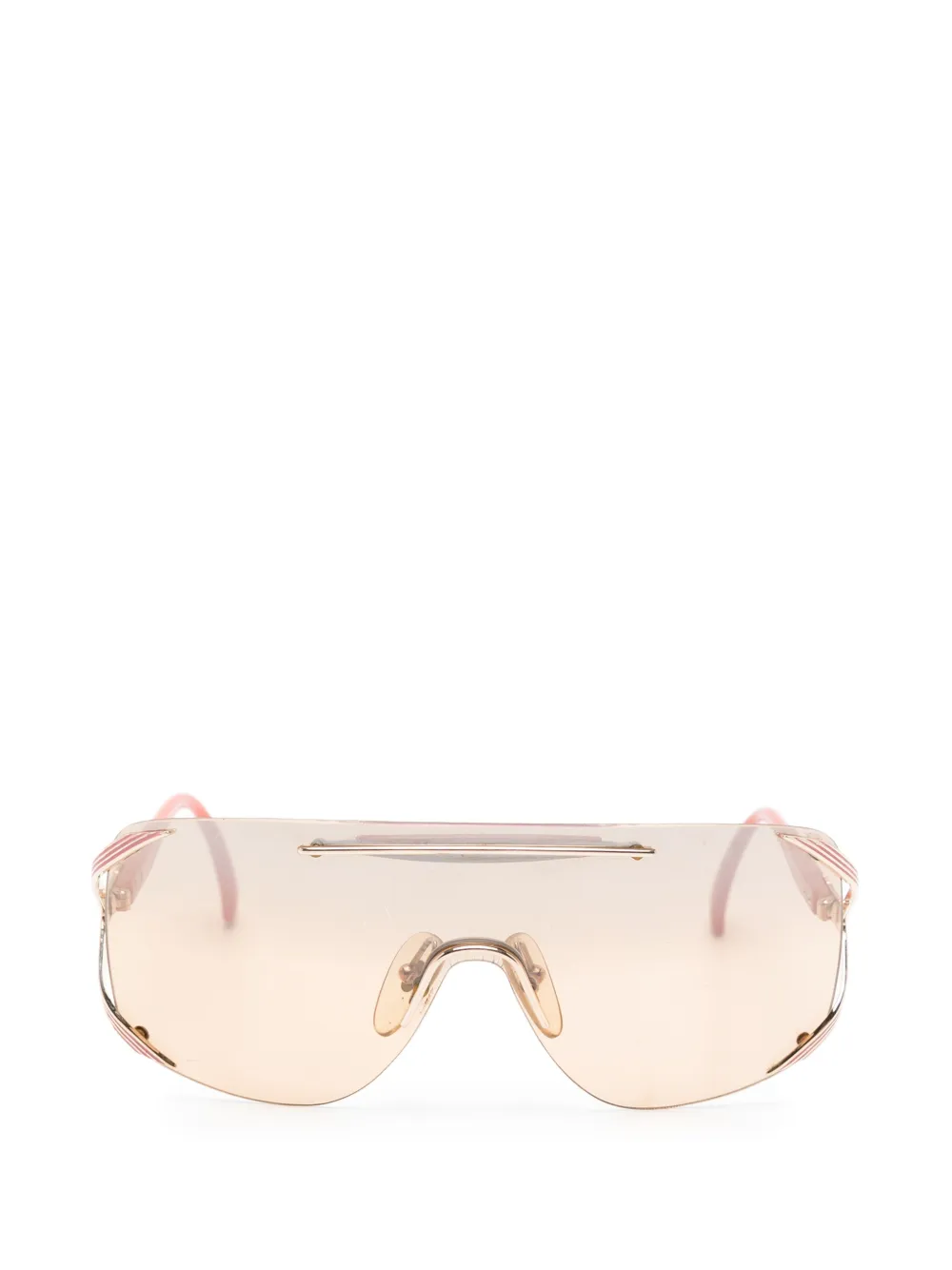 Christian Dior Pre-Owned 2000s shield-frame sunglasses - Gold