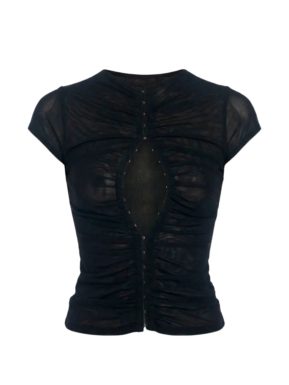 AXEL 113 Gia ruched cutout top - Nero