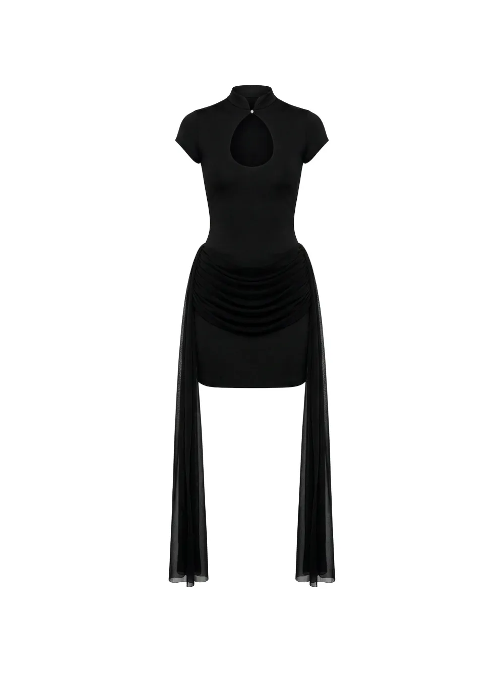 AXEL 113 Khy cutout ruched mini dress - Nero