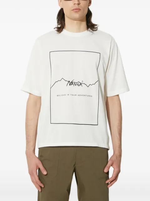 NANGA Dry Mix Frame logo-print T-shirt