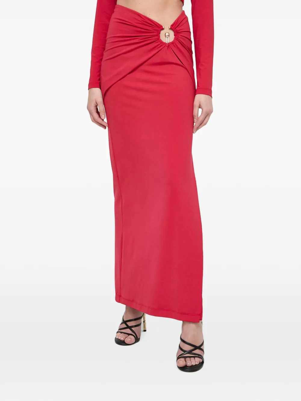 Bardot cut-out straight maxi skirt · XS
