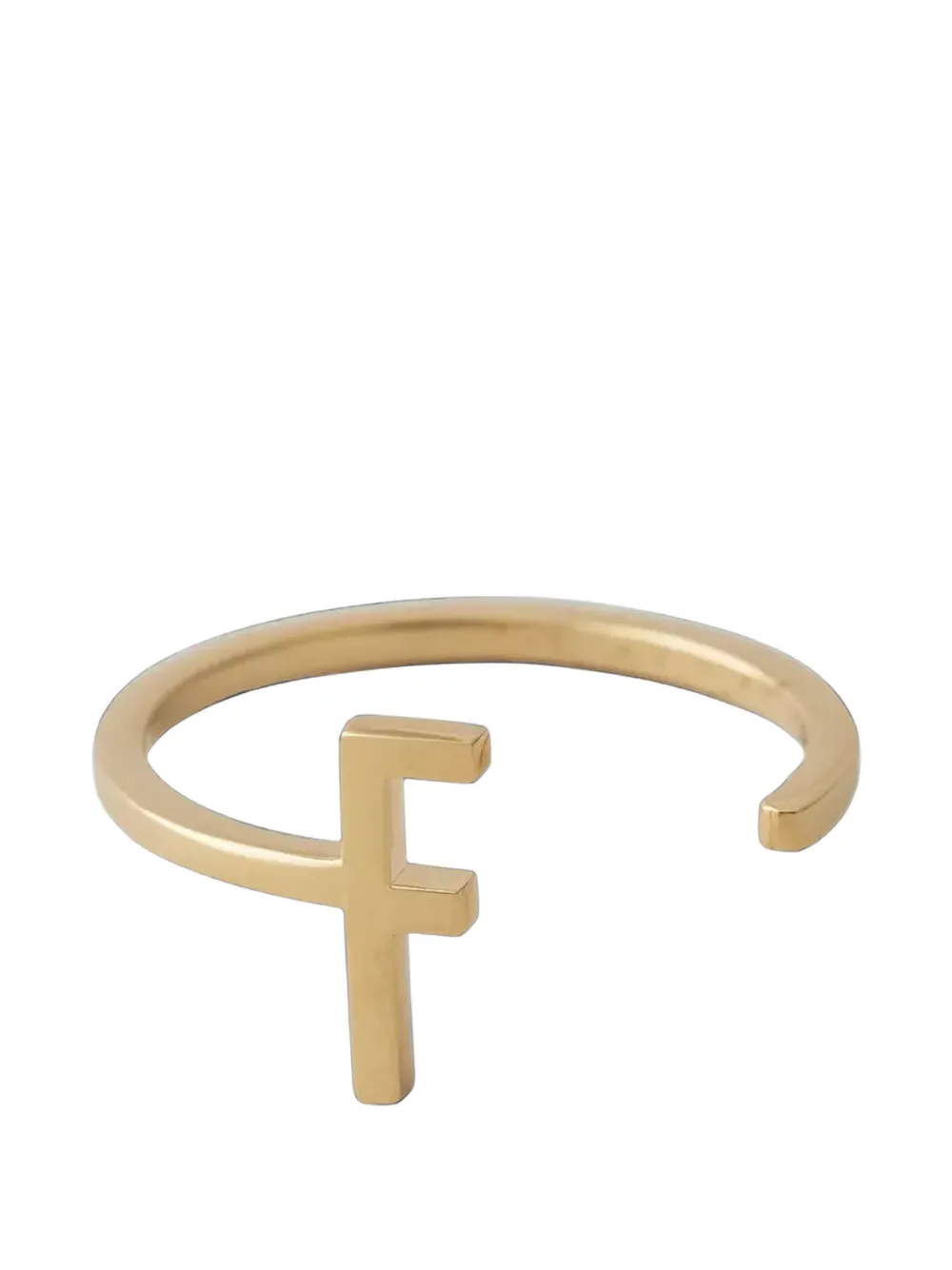Design letters Anello con lettera F - Oro