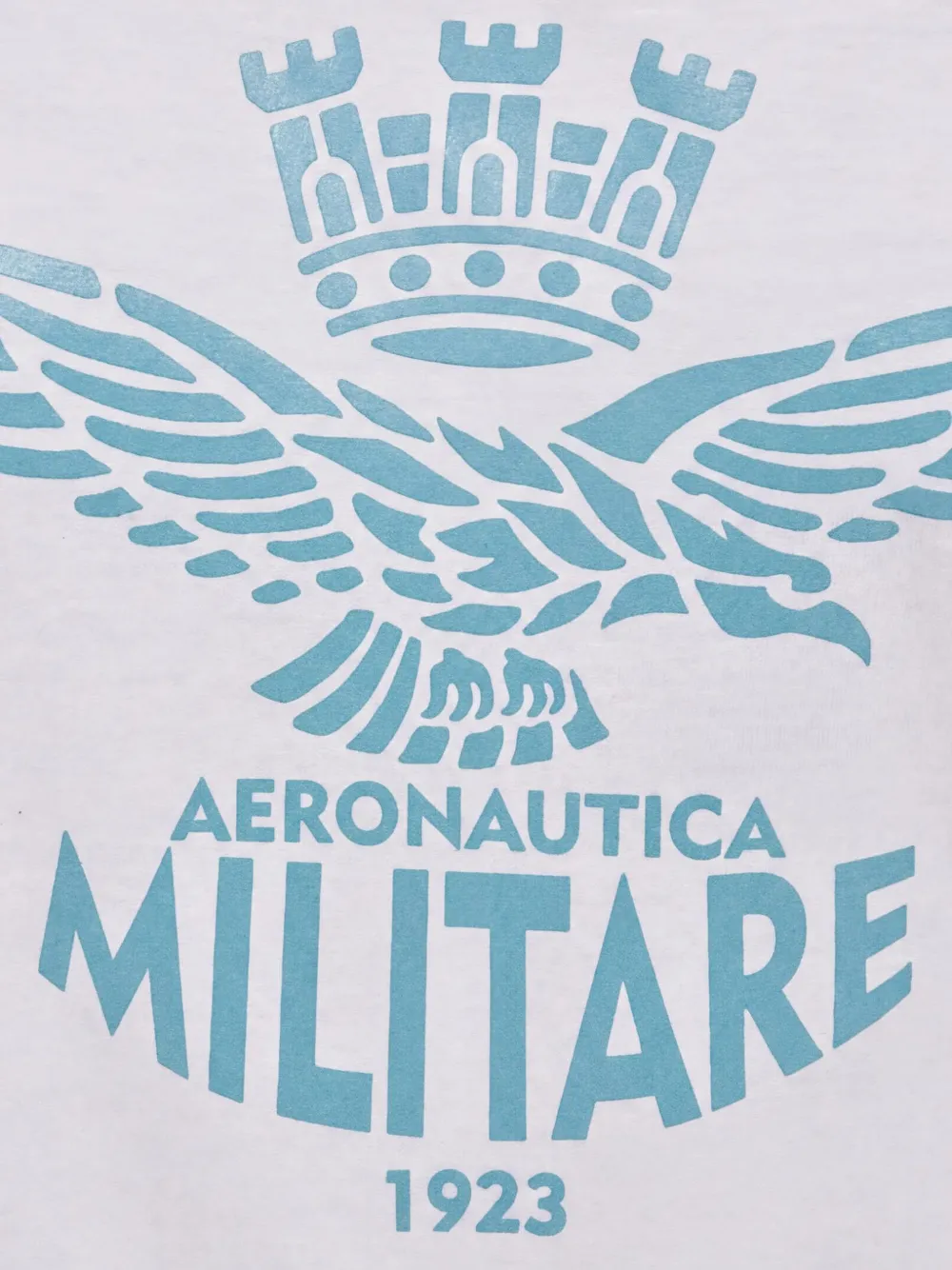 Aeronautica Militare T-shirt met opgerolde mouwen en grafische print Wit