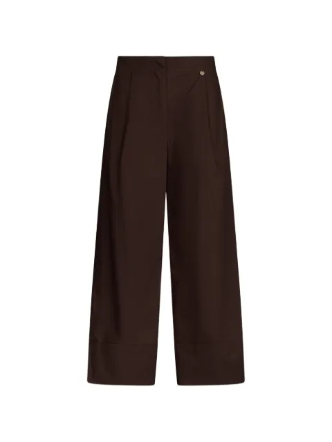LIU JO logo-plaque flared trousers