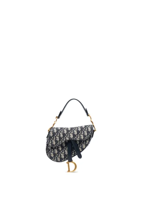 Christian Dior Pre-Owned bolsa satchel Oblique mini de lona 2021