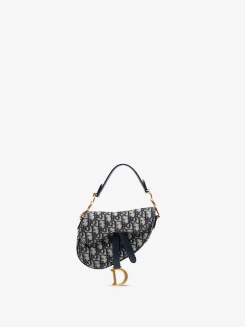 Christian Dior Pre-Owned 2021 Mini Oblique Canvas Saddle Bag satchel