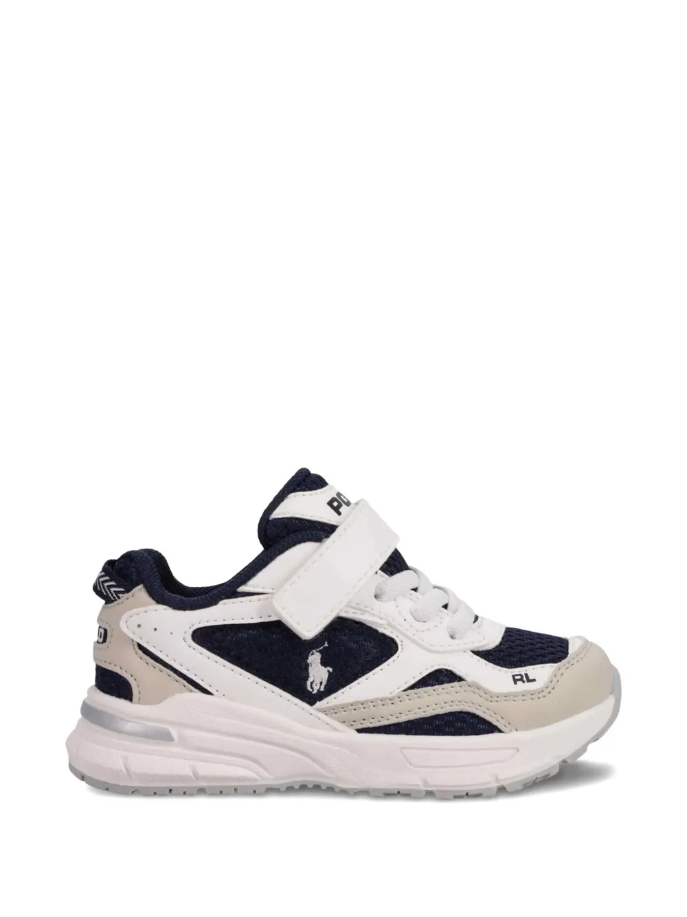 POLO RALPH LAUREN KIDS Sneakers met klittenband en logo-applicatie Beige