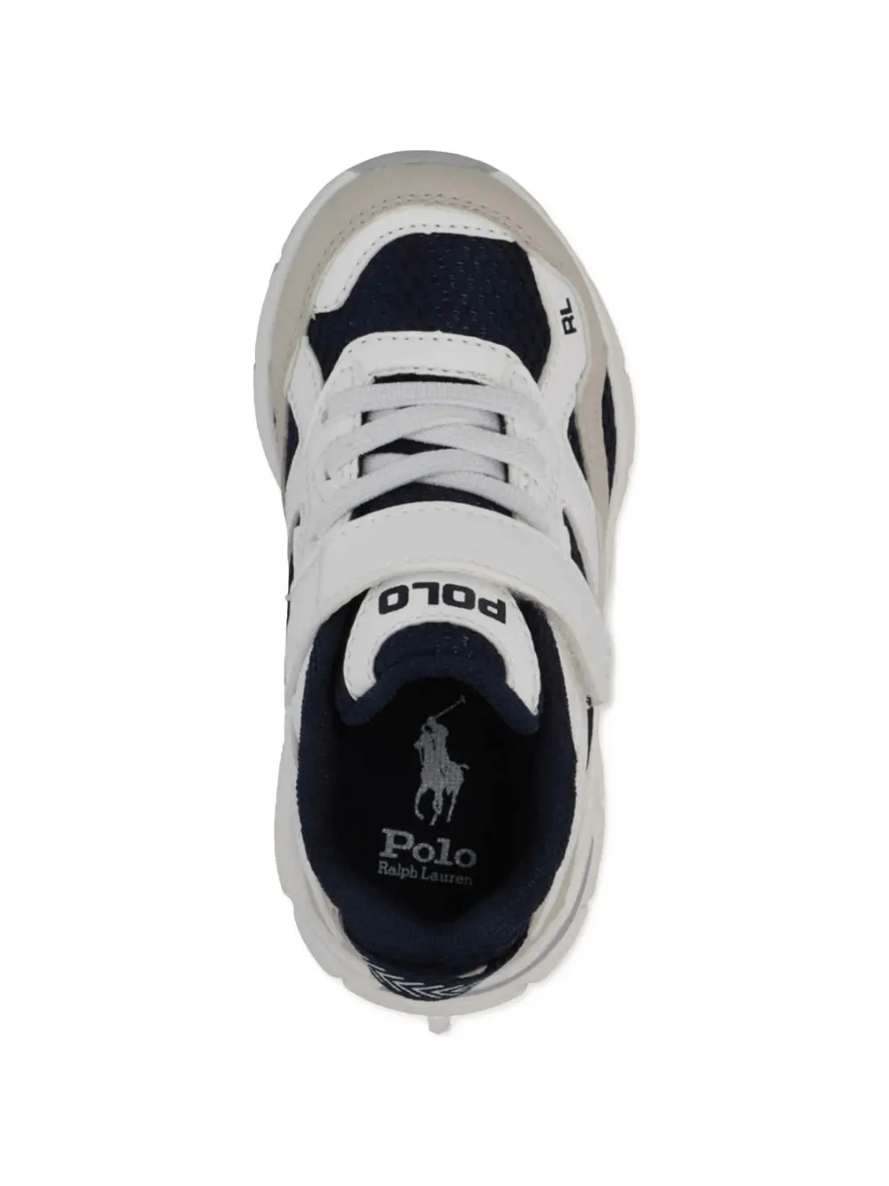POLO RALPH LAUREN KIDS Sneakers met klittenband en logo-applicatie Beige