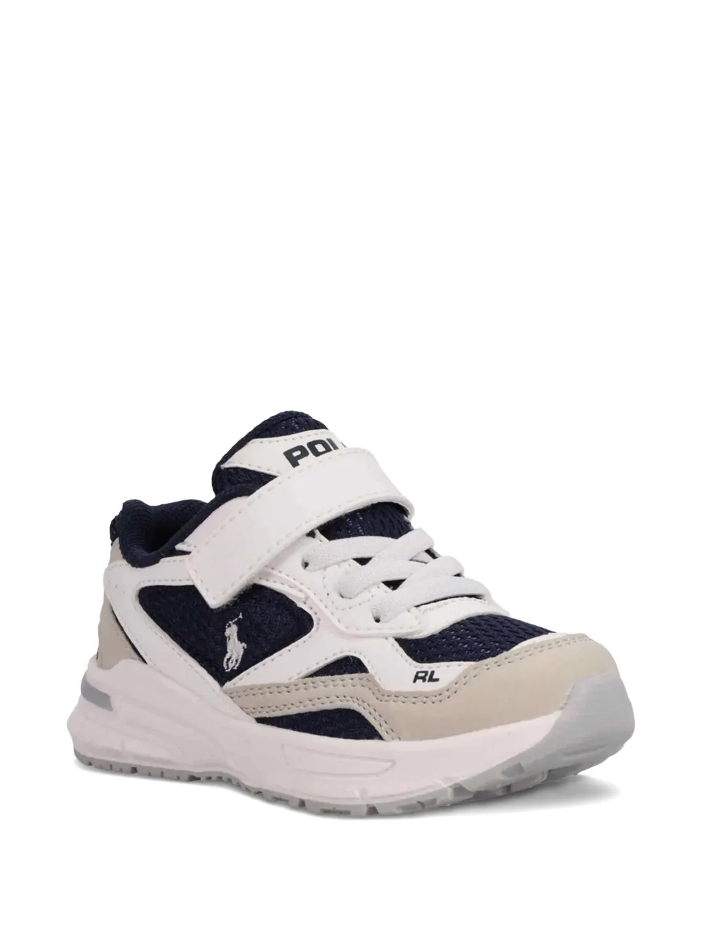 POLO RALPH LAUREN KIDS Sneakers met klittenband en logo-applicatie Beige