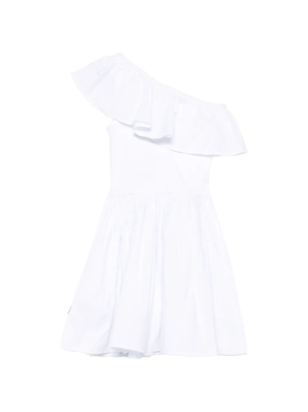 Molo Chloey asymmetrische jurk met ruches Wit