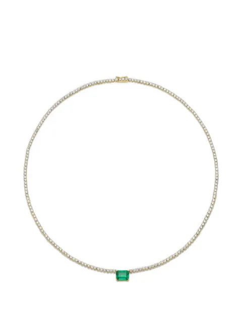 Anita Ko Hepburn emerald and diamond choker necklace