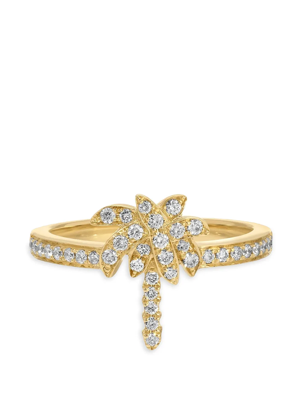 Anita Ko palm tree diamond pinky ring · 3 1/2