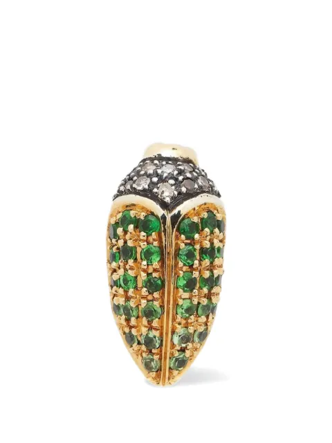 Bibi van der Velden mini Scarab multi-stones stud earring