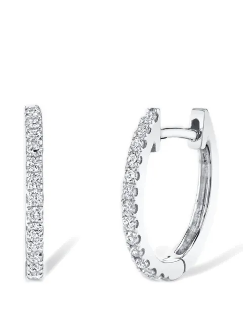 Anita Ko medium diamond hoop earrings