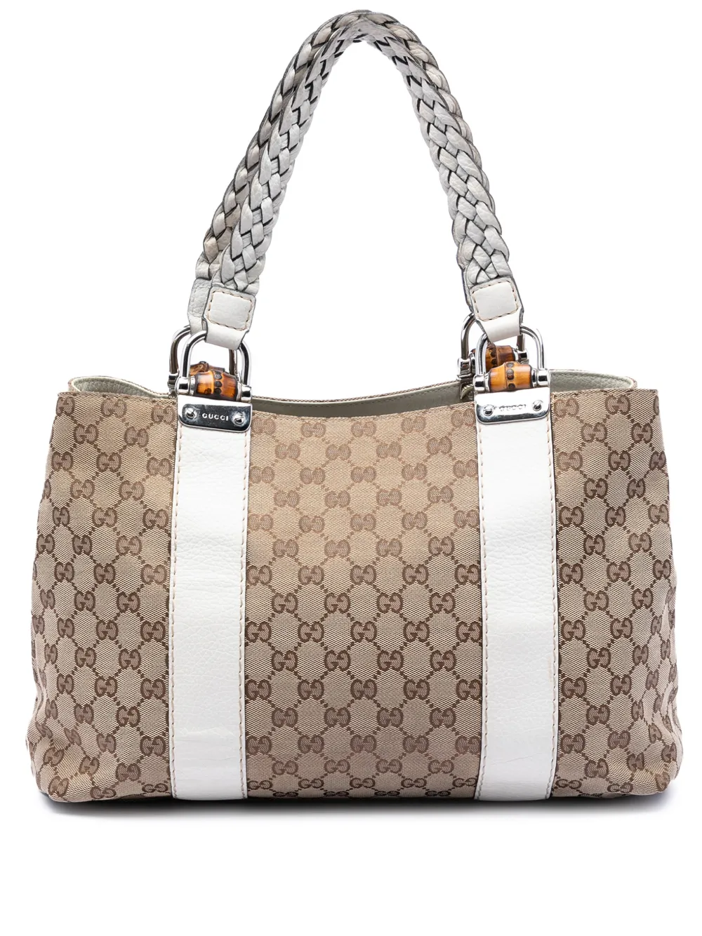 Gucci Pre-Owned 2016-2025 Medium GG Canvas Bamboo Libeccio tote bag - Marrone