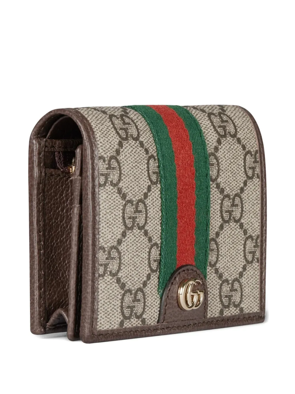  Gucci Ophidia Small Logo Stripe Wallet - Neutrals 