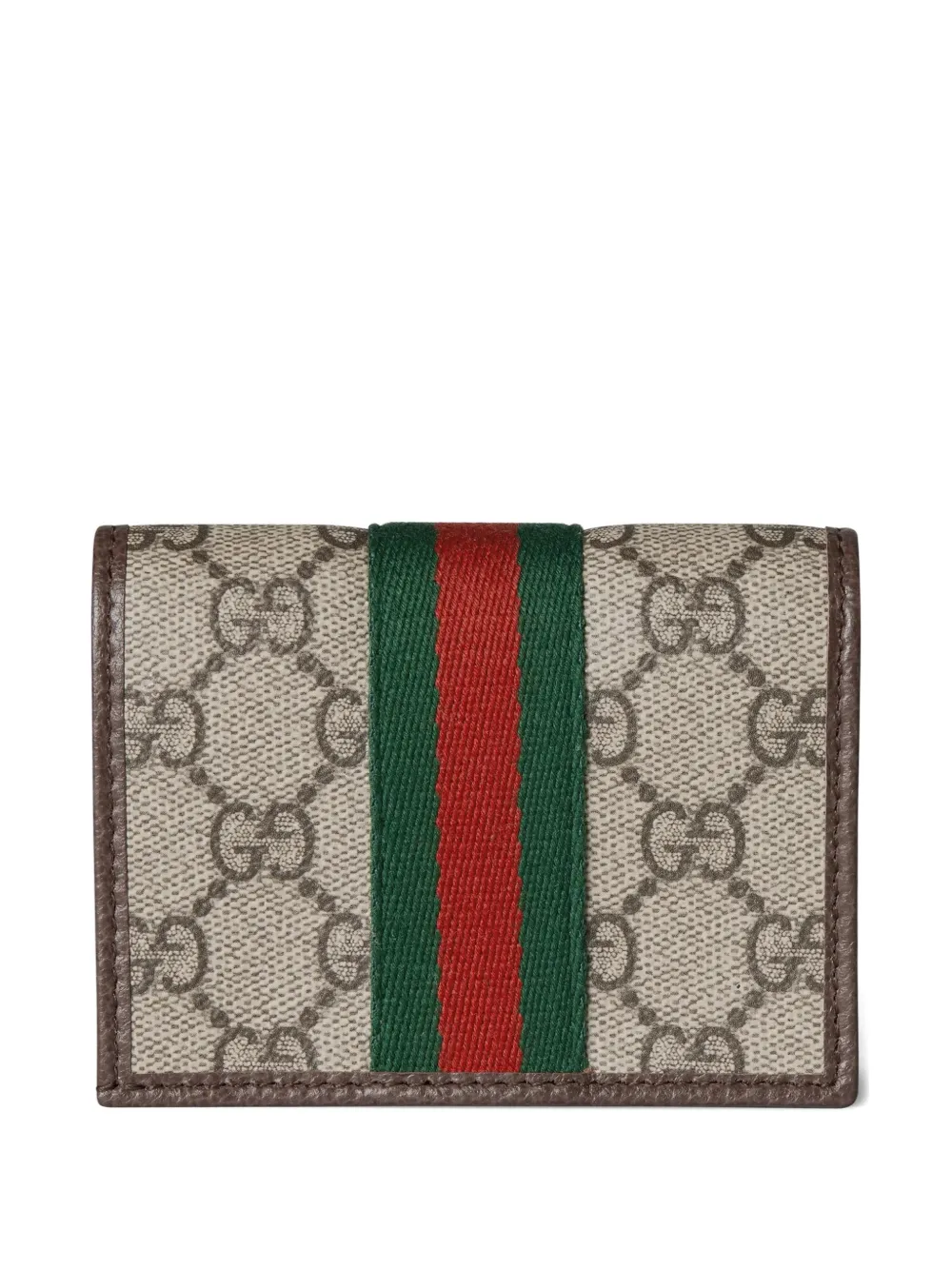  Gucci Ophidia Small Logo Stripe Wallet - Neutrals 