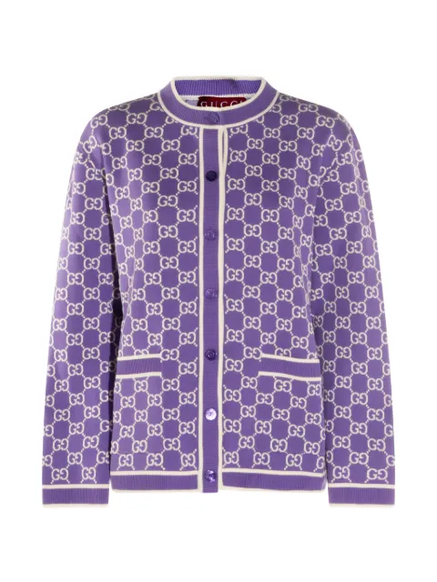Gucci monogram pocket cotton cardigan