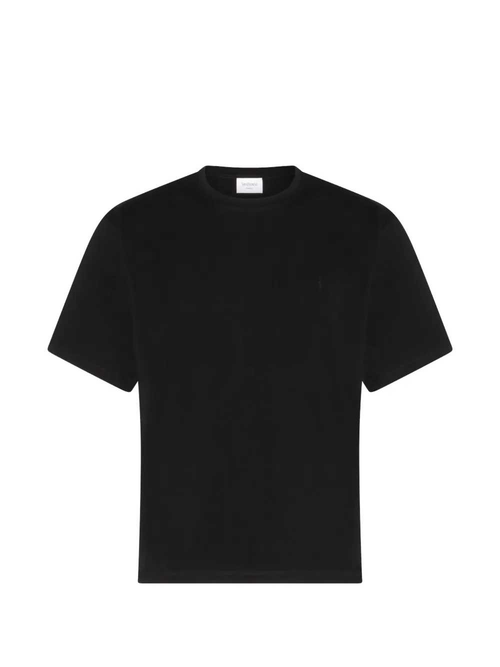 Saint Laurent logo-embroidered T-shirt - Schwarz
