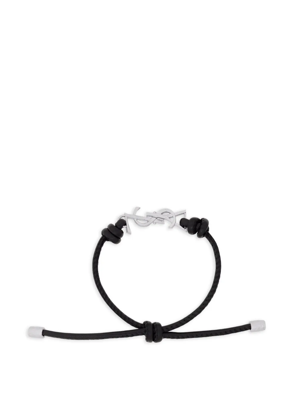  Saint Laurent Cassandre-plaque Bracelet - Silver 