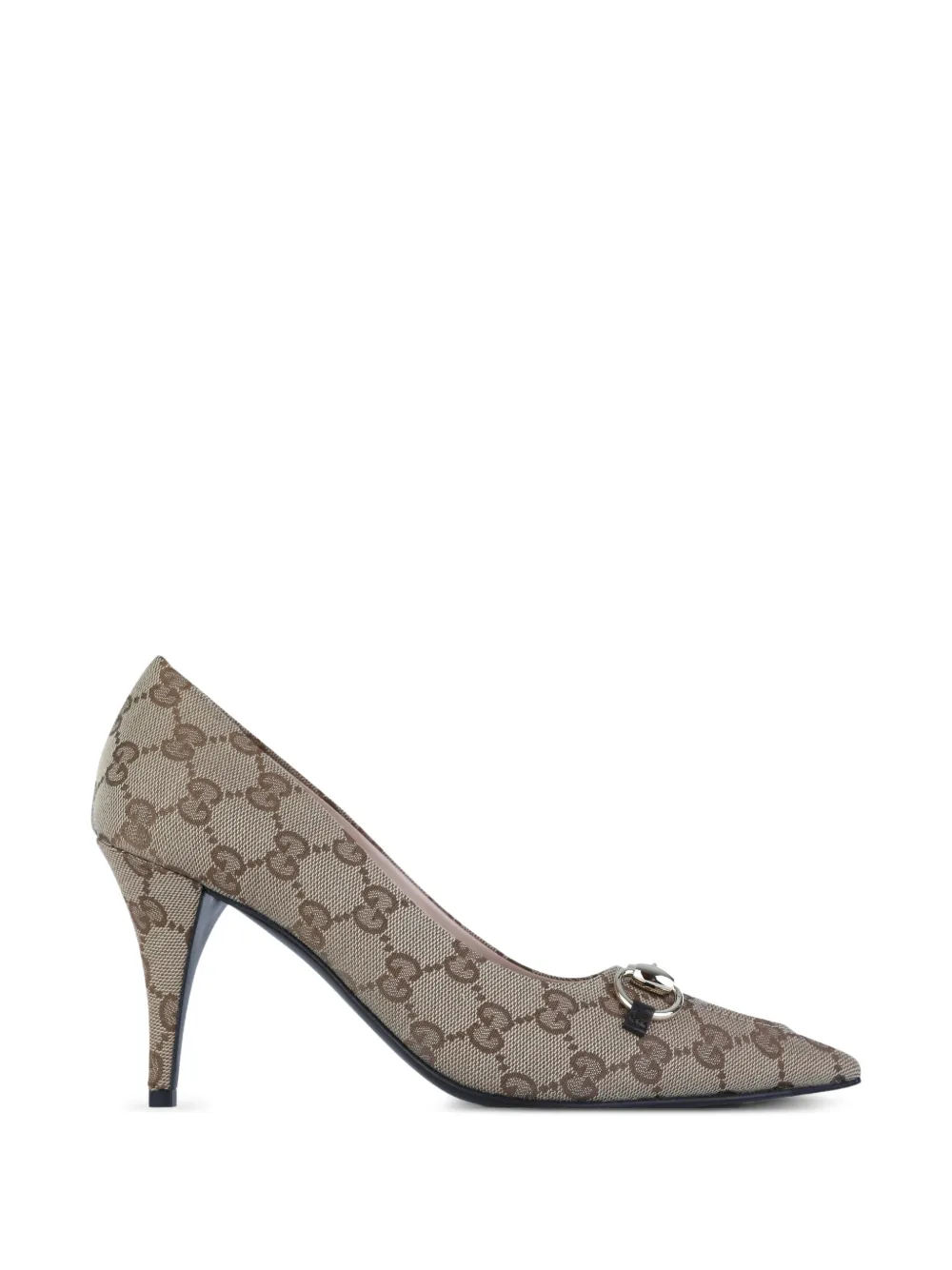 Gucci Horsebit patterned pumps Beige