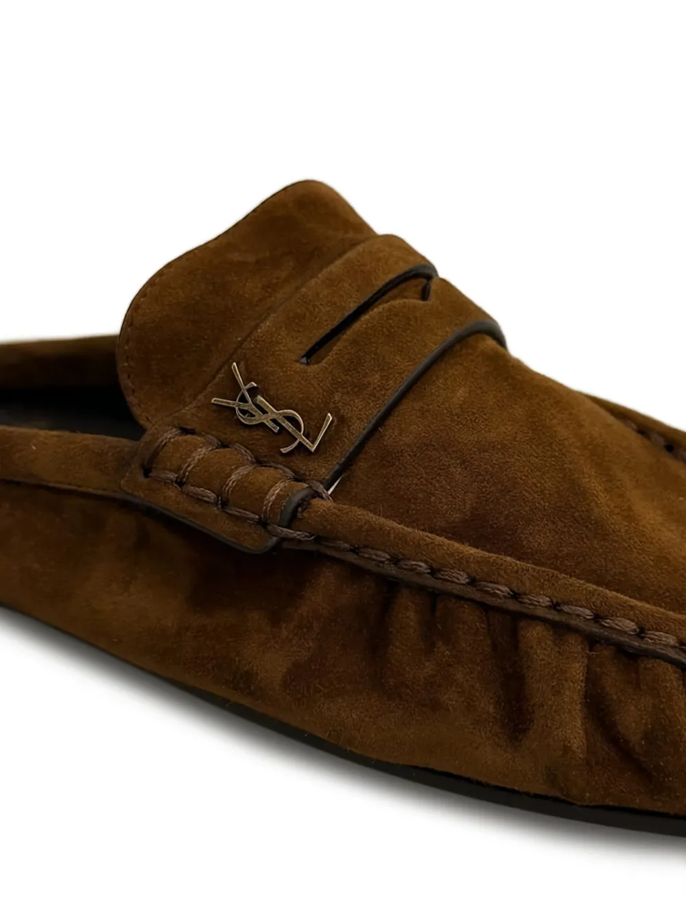  Saint Laurent Le Loafer Mules Loafers - Brown 