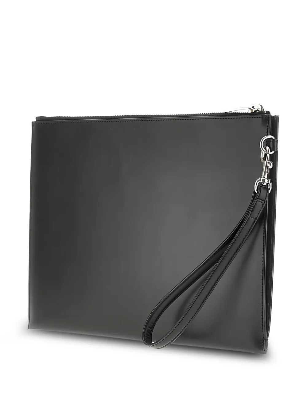 Saint Laurent Cassandre zip wrist-strap pouch - Schwarz