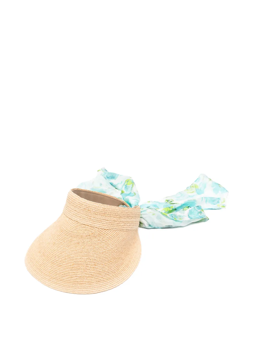 Chloé floral-print silk-scarf visor - Toni neutri