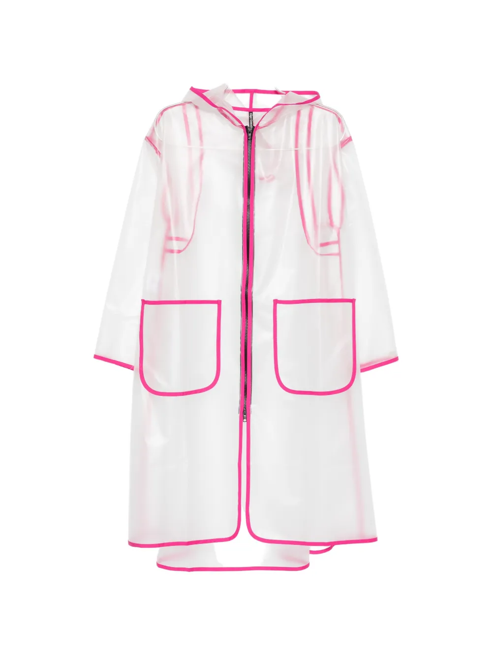 cape concept hooded coat - Bianco