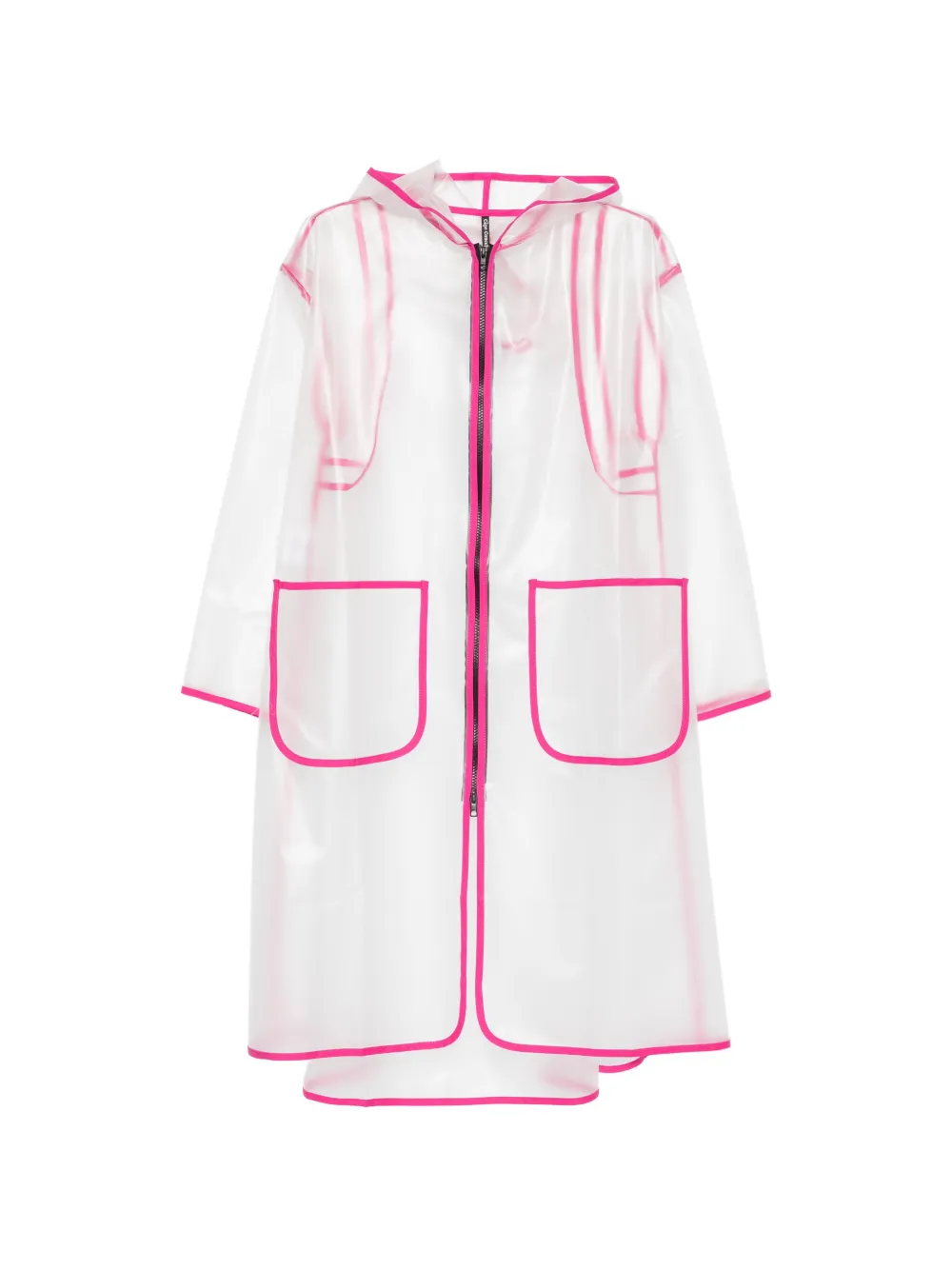 cape concept hooded coat - Bianco