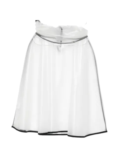 cape concept hooded contrast-trim cape