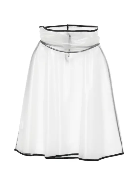 cape concept hooded contrast-trim cape