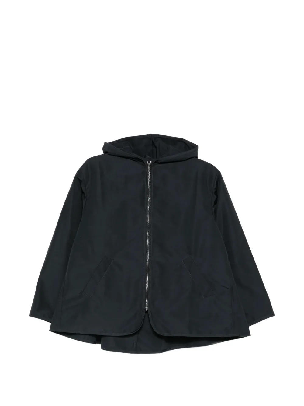 cape concept hooded jacket - Blu