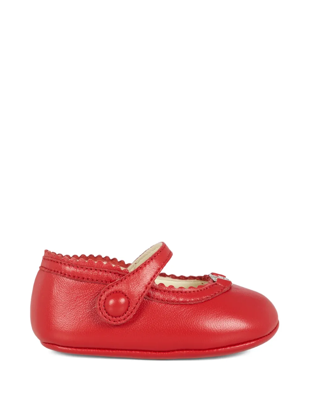 Gucci Kids Double G leather ballet flats Rood