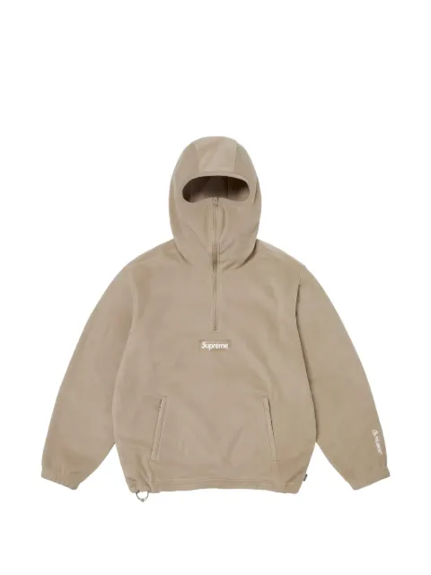 Supreme 마스크 디테일 쿼터 지퍼 후드 스웨트셔츠