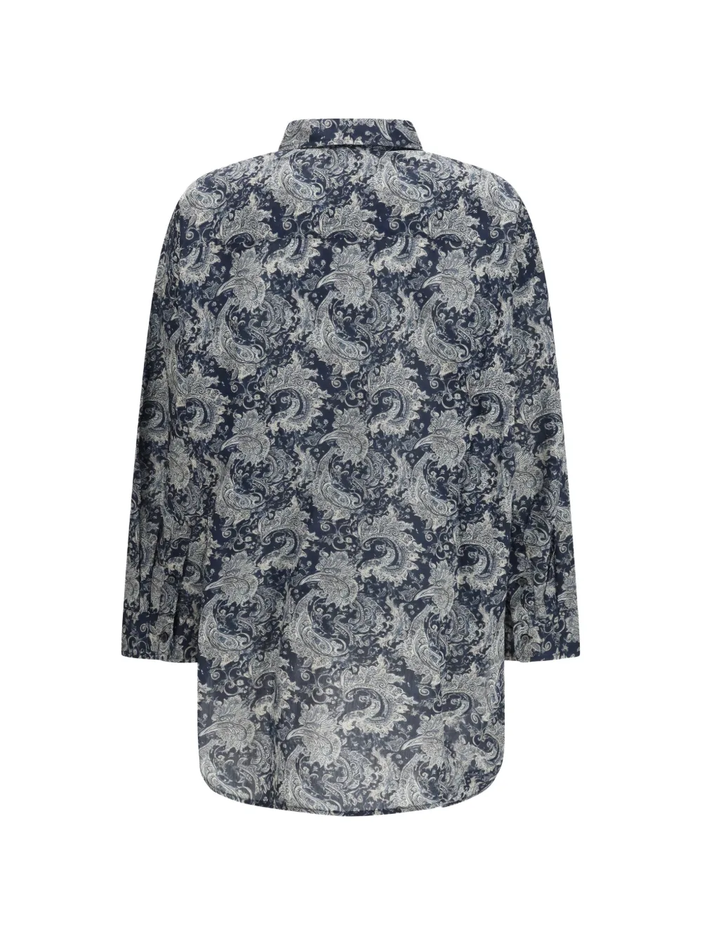 R13 Gesmockte blouse met paisley-print Blauw