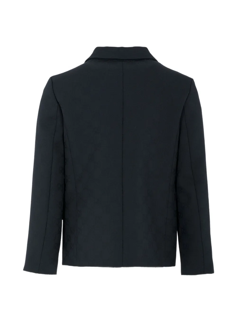  Gucci Kids Gg-pattern Wool Jacquard Blazer - Blue 