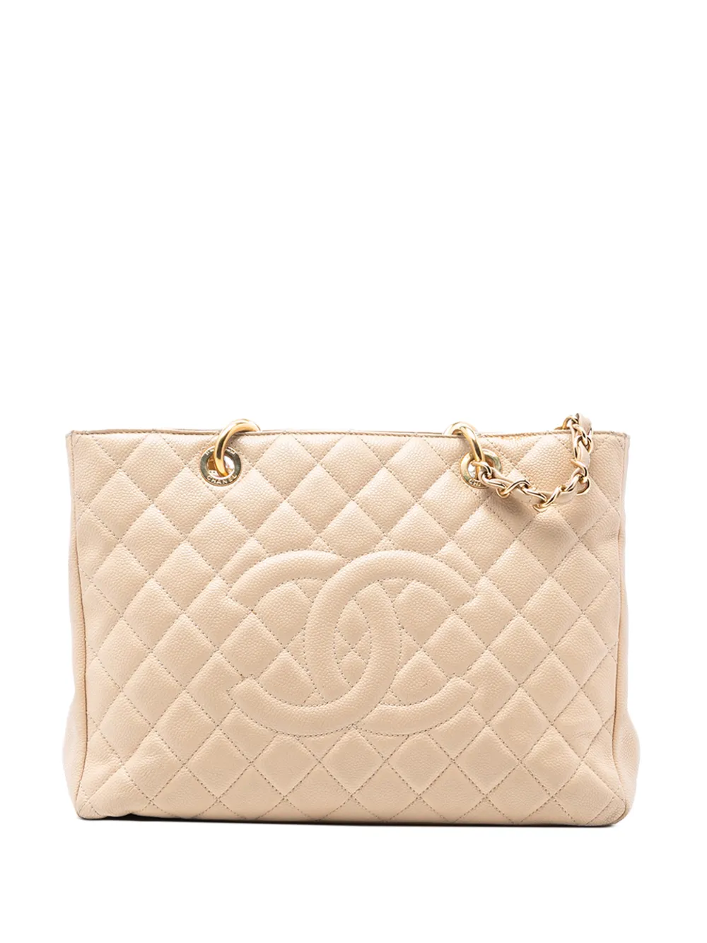 CHANEL Pre-Owned 2009-2010 Caviar Grand Shopping tote bag - Marrone